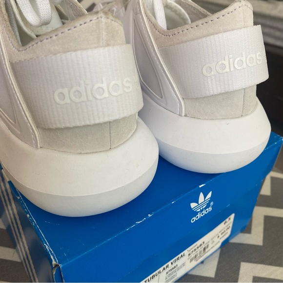 ADIDAS WHITE TUBULAR VIRAL - Picture 6 of 12